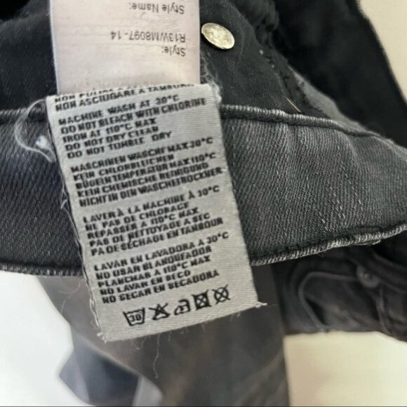 R13 The Drop Skinny Ankle Jeans Women’s Size 25 Dusty Black Cropped Mid Rise - Picture 12 of 16